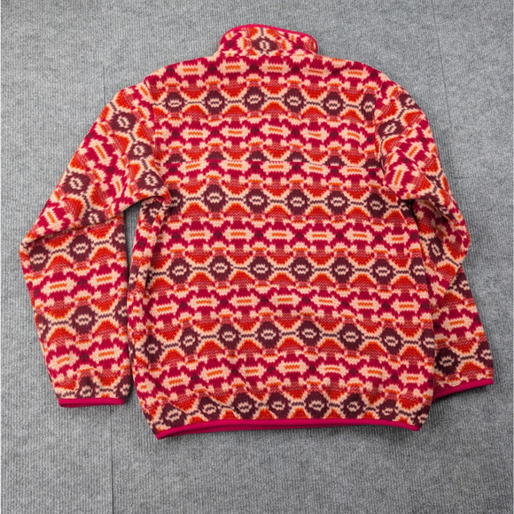 Patagonia Synchilla Snap T Fleece Womens Medium Red Aztec Western Tribal Y2K - Picture 2 of 6